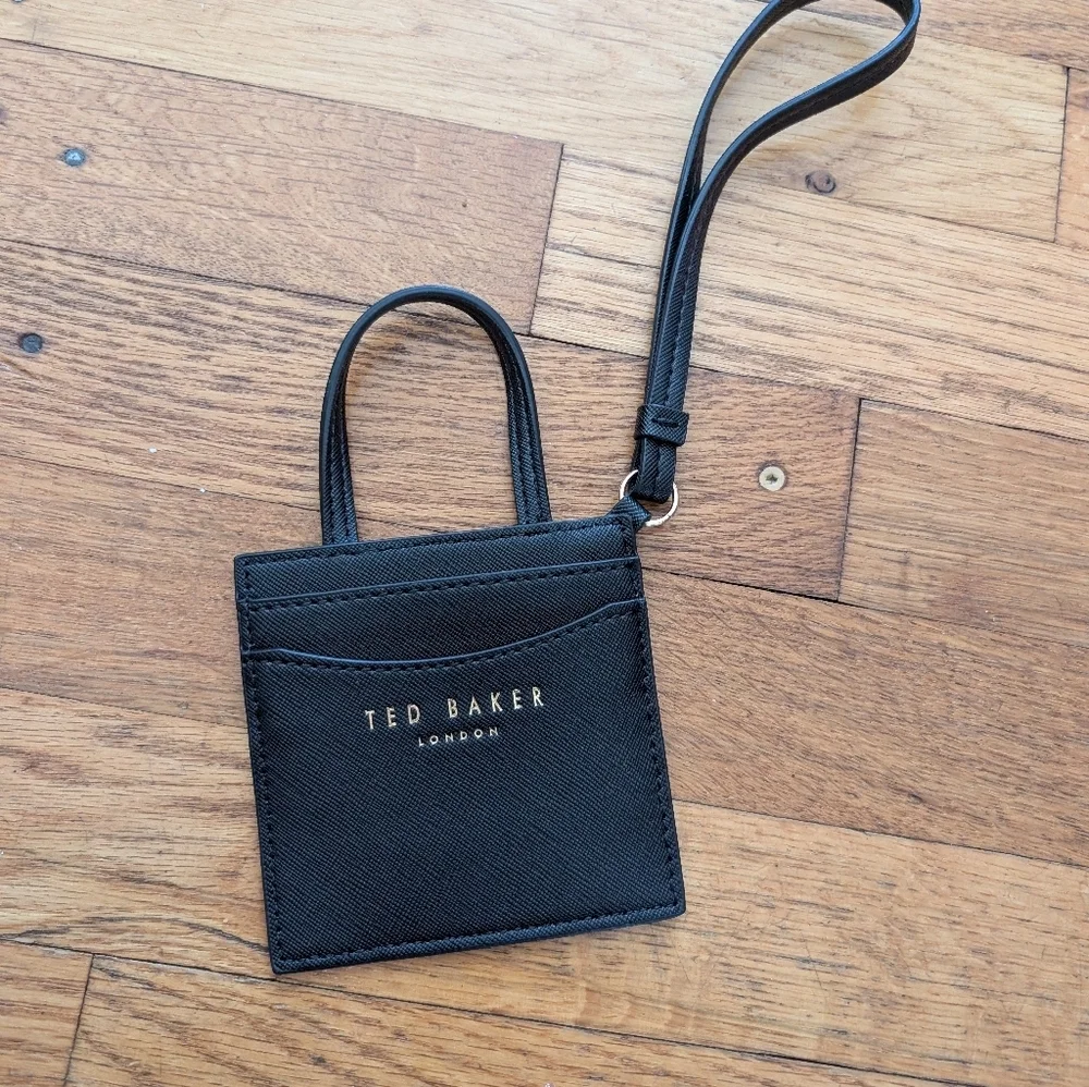 Ted Baker Mini Black & Multicolor Floral Wristlet